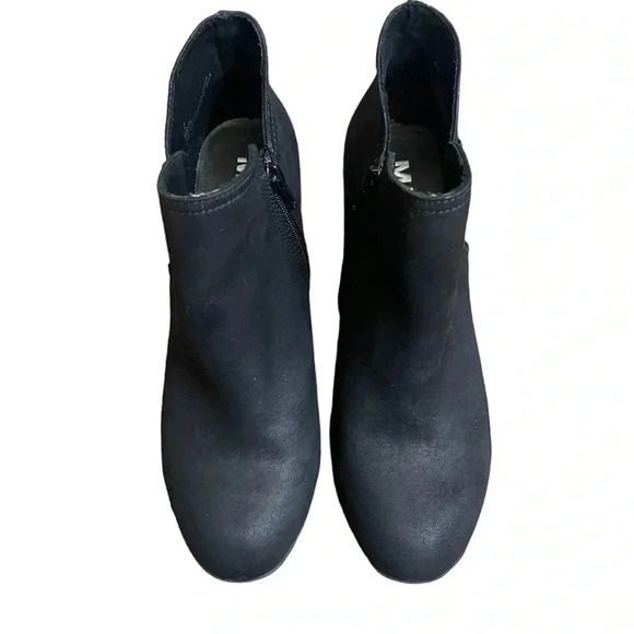 MIA Black Wedge Side Zip Ankle Booties Women’s size 8.5 - Picture 2 of 9